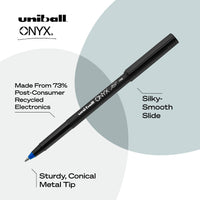 Uniball Onyx Rollerball Stick Pen 12 Pack, 0.7mm Fine Blue Pens, Gel Ink Pens | Office Supplies, Pens, Ballpoint Pen, Colored Pens, Gel Pens, Fine Point, Smooth Writing Pens