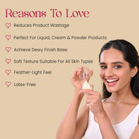 Milagro Beauty Cotton Beauty Blender Sponge, Latex-Free | Soft Makeup Sponge For Liquid/Creams/Powder Foundation, With Egg Case | Easy To Clean, Reusable | Natural & Dewy Finish | Slant Edge Shape