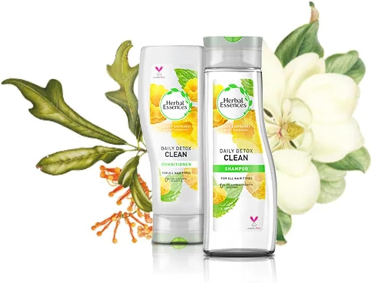 Herbal Essences Daily Detox Clean Shampoo Golden Raspberry & Mint Essences 400ml