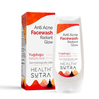 Health Sutra Anti-Acne Face Wash — Face Wash for Acne-Prone Skin with 0.6% Yugdugu & 1.2% Salicylic Acid, Anti-Acne Treatment for Blemish-Free Skin, Non-Comedogenic Formula - 100ml