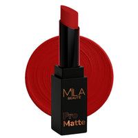 Mila Beauté Pro Matte Lipstick | Highly Pigmented & Long lasting | Semi Matte Finish | Light Weight Lipstick | Single Swipe Application | Luxurious Lip Color | Shade - (Padmaavat, 4.2g)