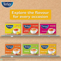 Tetley Ginger Zing Flavoured Chai Black Tea 50 Tea Bags,100 Grams