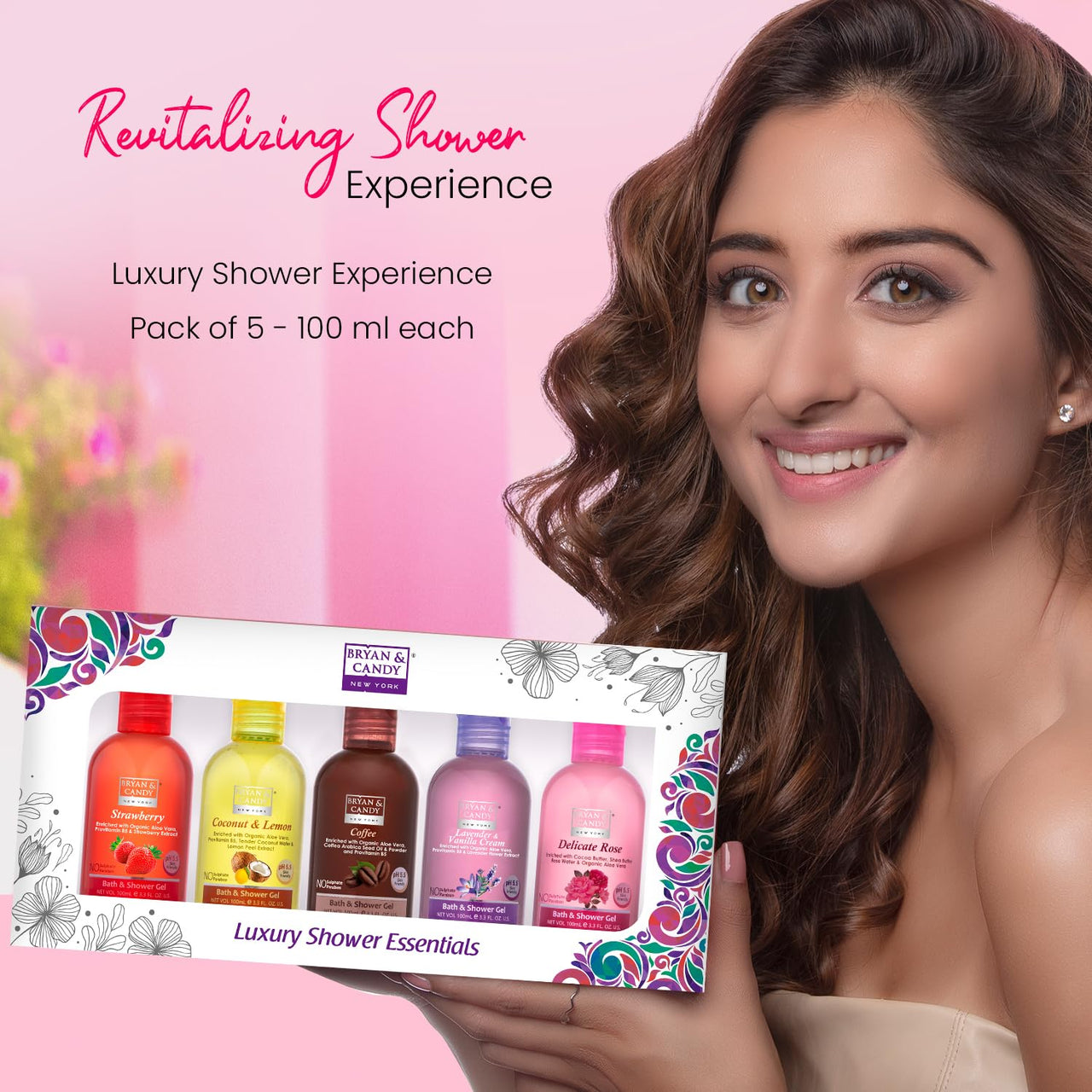 Bryan & Candy Luxurious Shower Gel Combo Kit | Gift Set For Women And Men | Ph5.5 Skin Friendly,Perfect for Gifting, Fresh Fragrances