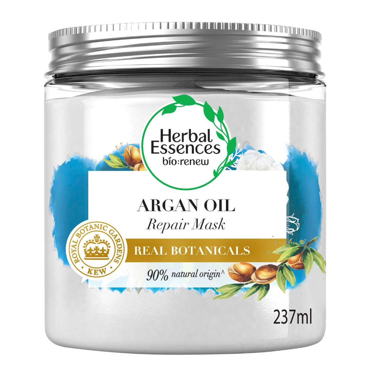 Herbal Essences bio:renew Argan Oil of Morocco SHAMPOO, 400ml, No Parabens No Colourants and Herbal Essences, Argan Oil Hair Mask, 237ml, For Dry, Damaged,Frizzy Hair |Hair Mask for Men & Women