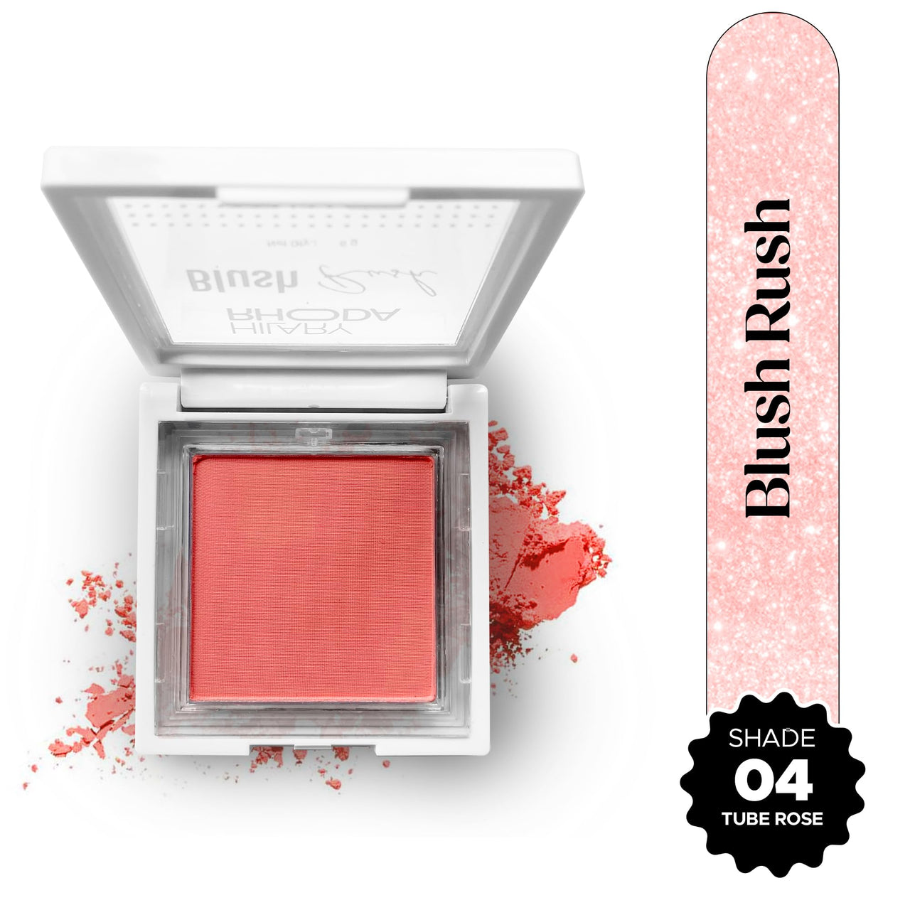 Hilary Rhoda Blush Rush | Highly Pigmented | Silky Smooth Texture | Available in 6 Shades | Matte Finish | Buildable Coverage | Blends Easily & Glides on Smoothly - 6g (Tube Rose | Shade 04)
