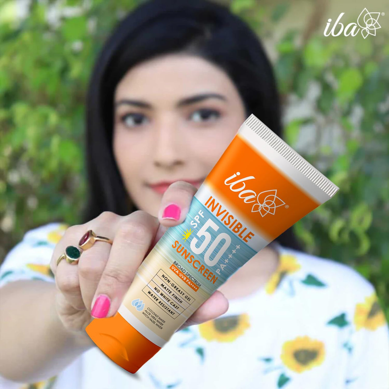 Iba Invisible Spf 50 Sunscreen Pa++++ For All Skin Types Gel Based Oil Free Matte Finish Paraben Free | Halal Certified & Vegan | White - 100gm