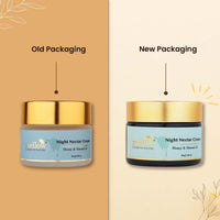Mellow Herbal Night Nectar Cream | Ayurvedic Night Cream for Brightening, Hydration & Skin Repair | Enriched with Almond, Honey & Aloe Vera | Sulphate & Paraben-Free | All Skin Types | 50g
