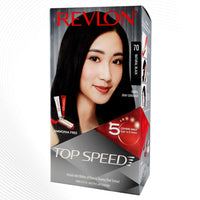 Revlon Top Speed Hair color Women, Brownish Black 68 |No ammonia | With Ginseng root extract and mother of pearl & Revlon Top Speed Hair Color for Women, 180g - Natural Black 70 (Pack of 1)