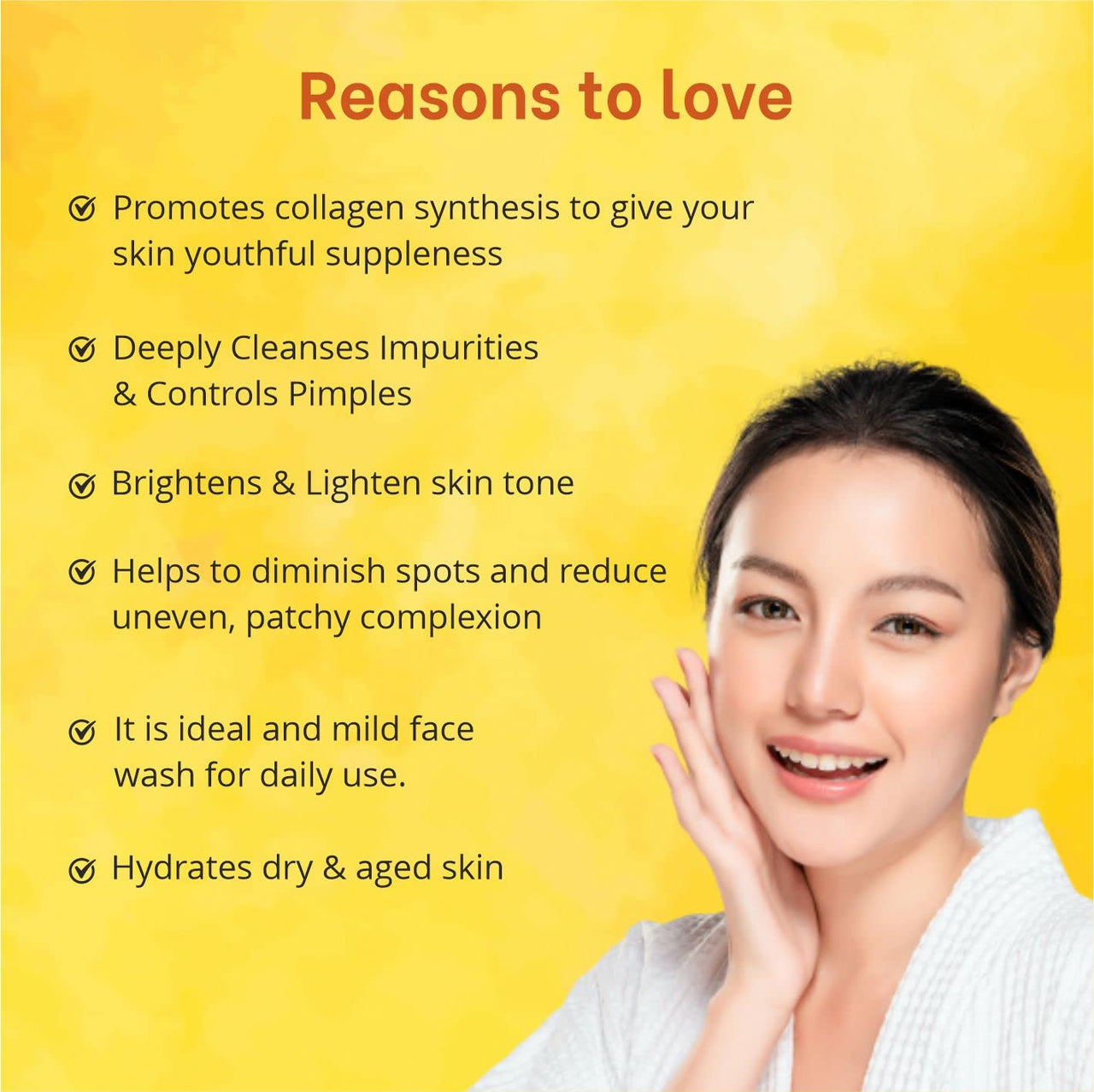 Globus Naturals Anti-Ageing Skin Brightening Vitamin C Face Wash, Enriched with Peach & Jujube, Skin Illuminating & Tan Removal Formula, For All Skin Types, Both Men & Women (75 g) (Pack of 1)