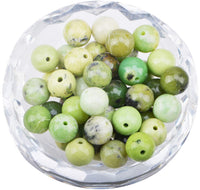 100Pcs Natural Crystal Beads Stone Gemstone Round Loose Energy Healing Beads with Free Crystal Stretch Cord for Jewelry Making (Australian Chrysoprase, 6MM) Australian Chrysoprase