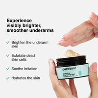 Cureskin Under Arm Brightening Cream Mask with Papaya & Sweet Orange | Dark Underarms & Hyperpigmentation | Under arm Dark Removing Cream, 50 g (Pack of 1)