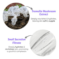 WildOak Advanced Korean Snail Mucin 96 Peptide Face Serum | Powerful Skin Barrier, Anti-Aging & Wrinkles | 72 Hours Skin Hydration | Korean Skincare | Tremella Mushroom for Dewy Soft & Plump Skin | 30ml