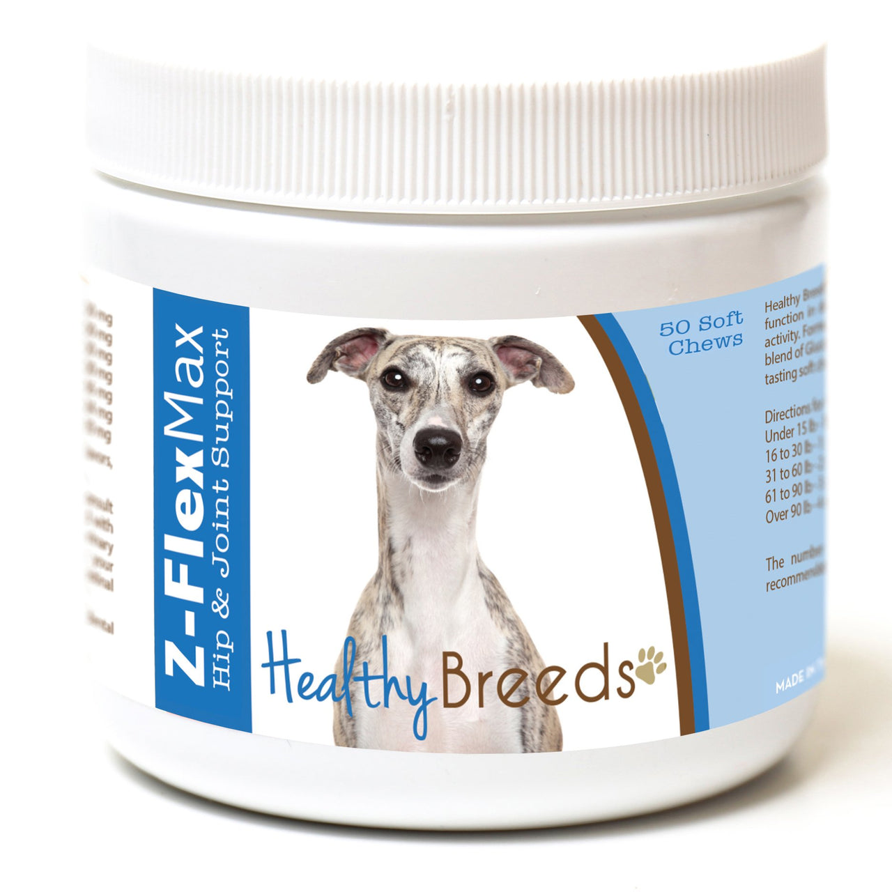 Healthy Breeds Whippet Z-Flex Max Hip and Joint Soft Chews 50 Count