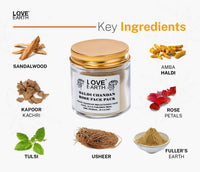 Love Earth Haldi Chandan Rose Face Pack With Amba Haldi & Chandan, For Face & Body, Paraben Free 30gm
