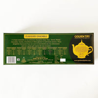 Golden Tips Flavoured Green Teas Gift Box, 6 Flavors - Peach, Mango, Chocolate, Vanilla, Strawberry & Mint (150g- 75 Cups)