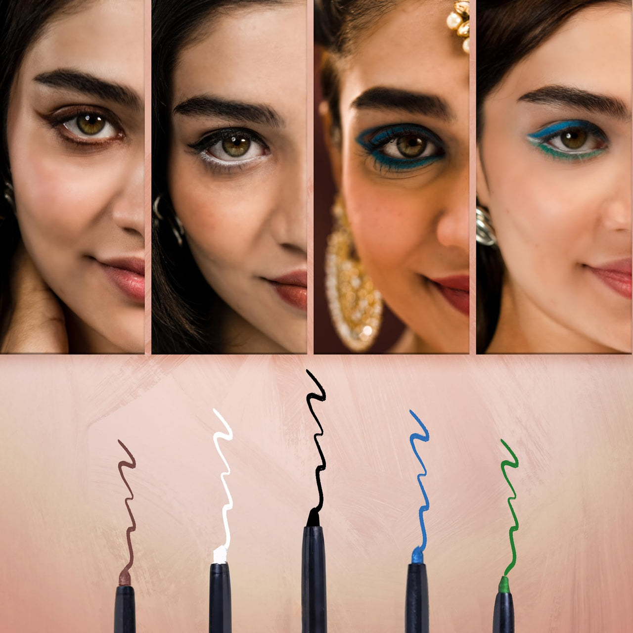 Olivia Eye Lighter Kajal - Turquoise, 0.3G Long Lasting, One Stroke Smooth Glide,Waterproof, Smudgeproof & Fadeproof, Matte Finish Eye Makeup