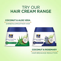 Parachute Advansed Coconut & Aloe Vera Hair Cream 210ml | Nourishes and Hydrates Hair | 2X Shiner, Smoother, Softer Hair | Leave-in Hair Cream | Pre-Wash Hair Cream | For Men & Women