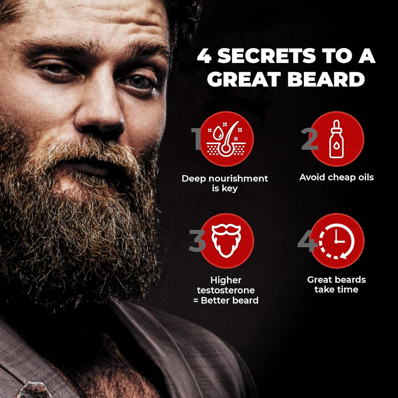 Beardo Beard & Hair Growth Oil, 30ml | Natural Hair Oil for Thicker & Longer Beard | Beard Oil for Uneven, Patchy & Fast Beard Growth | Growth Oil for Stronger & Fuller Beard Hair