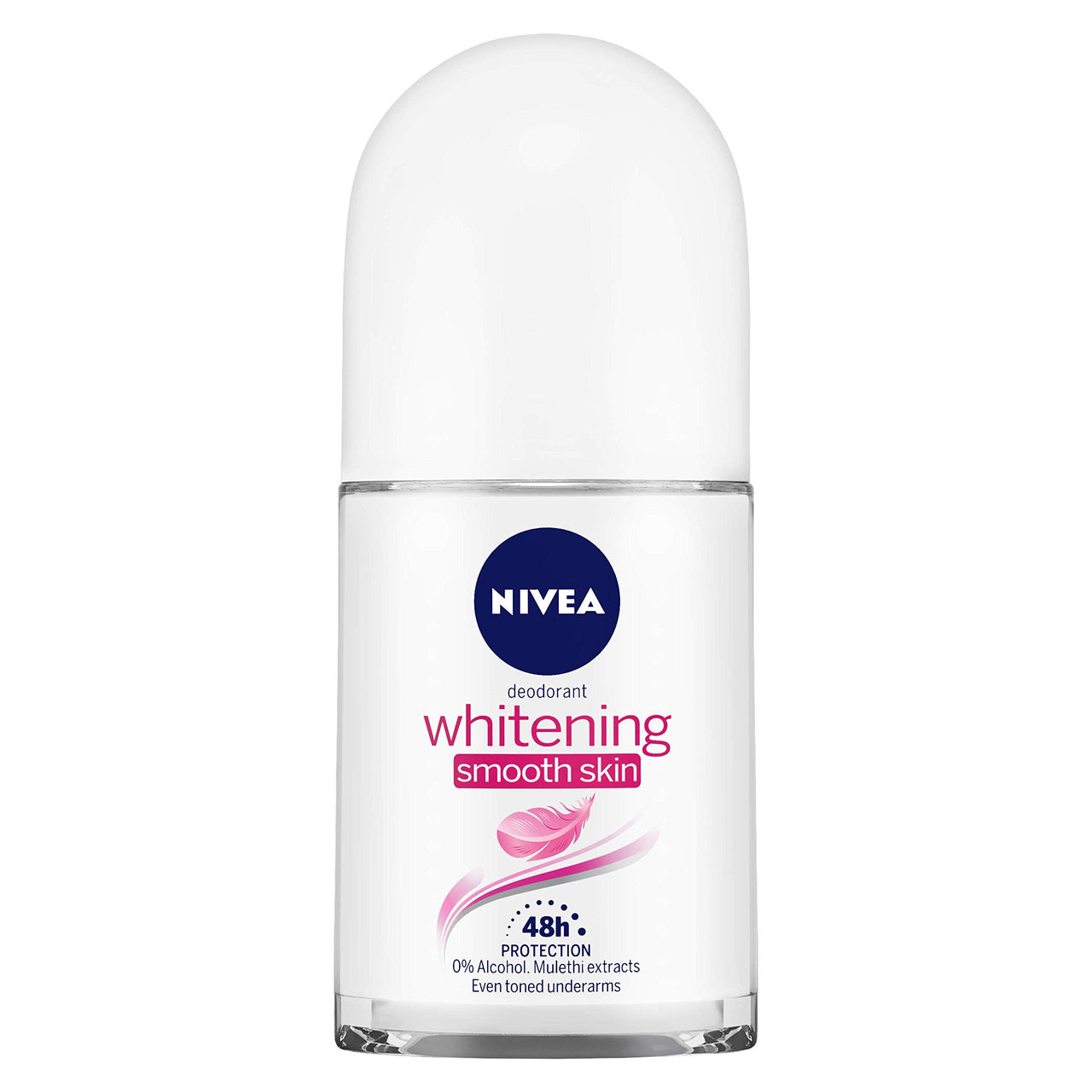 NIVEA Women's Deodorant Roll On, Whitening Smooth Skin, 50Ml And Lip Balm, Fruity Cherry Shine, 4.8G, 2 count