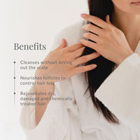 Forest Essentials Hair Cleanser Japapatti & Brahmi | Ayurvedic Natural Shampoo | For Dry Frizzy & Chemically Treated Hair | Sulphate & Paraben Free,200 grams