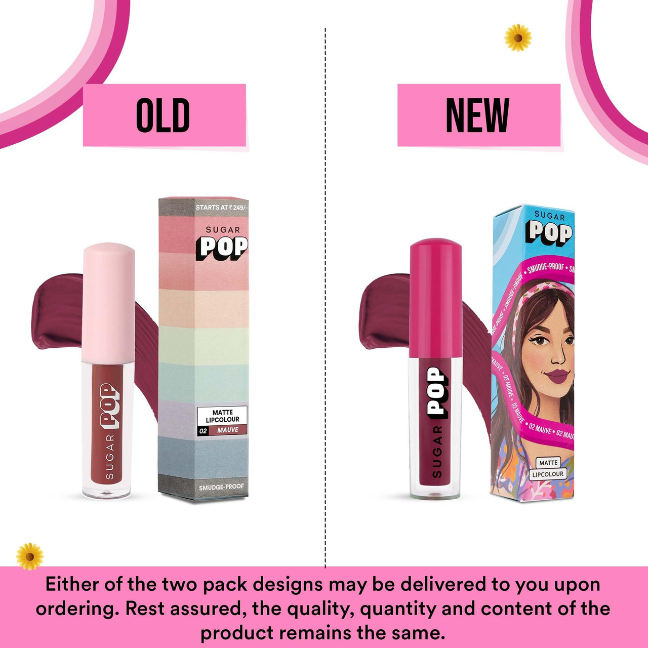 SUGAR POP Matte Lipcolour | Lasts Upto 8 hrs l Mauve Lipstick for Women l Vitamin E Infused | Non-Drying, Smudge Proof, Long Lasting | 1.6ml - 02 Mauve (Dark Mauve)