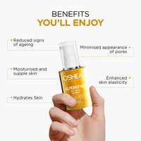 Oshea Herbals Almondfine Anti Ageing Face Serum for Normal Skin Type | Removes Fine Lines & Wrinkles with Skin Hydration | Infused with Grapefruit & Apple Extracts - 30ml