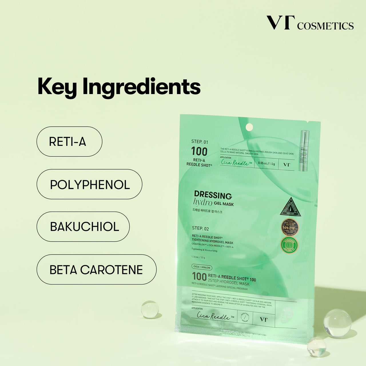 VT COSMETICS Reti-A Reedle Shot 100 2step Hydrogel Mask