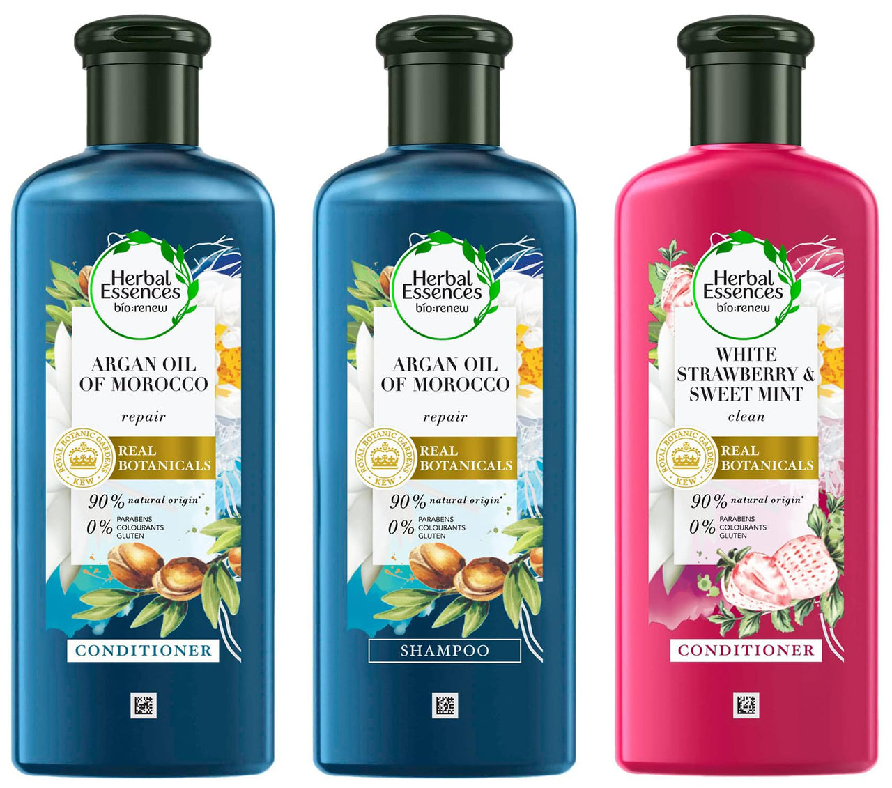 Herbal Essences White Strawberry & Sweet Mint CONDITIONER&Herbal Essences Moroccan Argan oil Shampoo &Herbal Essences Argan Oil of Morocco CONDITIONER