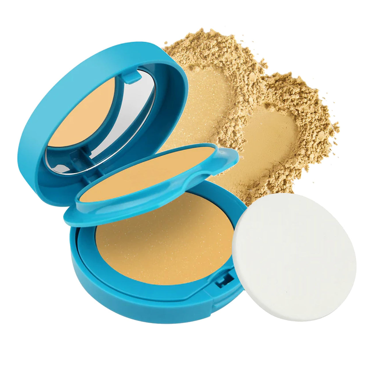 Beauty Berry 2 in 1 Oil Compact Powder | Matte Finish, High Coverage, Lightweight & Silky Smooth Texture | Long Lasting Compact Powder for Women (03 - Golden Beige, 22.5g)