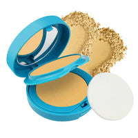 Beauty Berry 2 in 1 Oil Compact Powder | Matte Finish, High Coverage, Lightweight & Silky Smooth Texture | Long Lasting Compact Powder for Women (03 - Golden Beige, 22.5g)