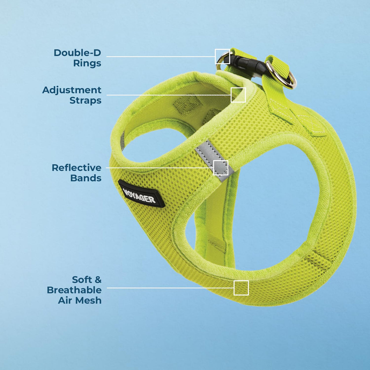 Voyager Step-in Air Cat Harness - All Weather Mesh Step in Vest Harness for Small and Medium Cats by Best Pet Supplies - Harness (Lime Green), XXXS (Chest: 9.5-10.5") Harness (Lime Green) XXXS (Chest: 10 - 11.5" * Fit Cats)