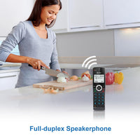 AT&T GL2101 Cordless Phone with Call Block, Caller ID, Full-Duplex Handset Speakerphone, 2