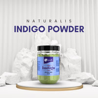 Naturalis Indigo Powder for Hair Black | Indigo Powder 200 Grams - Natural Hair Colouring | No Added Colors - Plant Based Hair Color Leaf | Vibrant & Nourishing