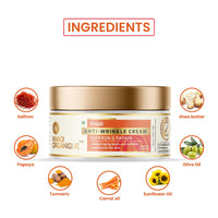 Khadi Organique Anti Wrinkles Cream For Women with Saffron and Papaya - Pack of 2