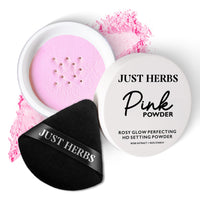 Just Herbs HD Makeup Setting Powder With Rose Extracts & Rice Starch (Pink, 15 g)