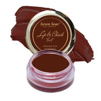 Seven Seas Lips & Cheek Tint Combo Pack of 2 | Matte Natural Blush for Women | Lip Tint with Vitamin E | Nourishing Cheek Tint (Maroon)