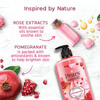 Pears Naturale Brightening Pomegranate Bodywash With Glycerine, Paraben Free, Soap Free, Eco Friendly, Dermatologically Tested, 750 ml (Pack of 2)