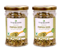 Orgrain India Certified Organic Pumpkin Seeds (Pack of 2)