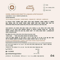 Just Herbs Ayurvedic Liquid Lipstick Kit Set of 5 with Long Lasting, Hydrating & Lightweight Lip Colour, Nudes & Browns - Paraben & Silicon Free - 5 ml