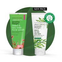Aroma Magic Neem & Tea Tree Face wash PWRD By 5% Niacinamide & Aloevera Gel| for Spotless & Soft Skin| Oily & Acne/Pimples Prone Skin| for Women & Men| 100 ml| pack of 1