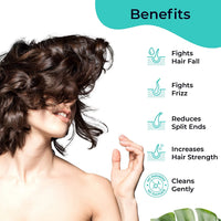 Pilgrim Korean Anti-Frizz Hair Care Set With Sulphate Free Shampoo & Argan Oil Conditioner 200ml Each - FREE Jute Kit Bag | Silky Smooth Hair for Women and Men