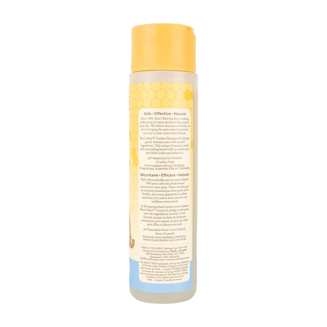 Burt's  Bees for Pets Kitten Natural Tearless Shampoo with Buttermilk | Cat Shampoo for All Cats & Kittens | Cruelty Free, Sulfate & Paraben Free, pH Balanced for Dogs - Made in USA, 10 oz - 2 Pack