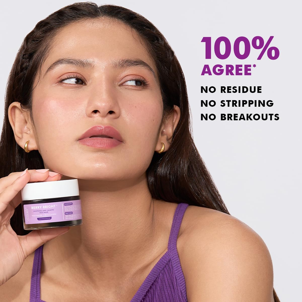 Conscious Chemist® Berry Bright Pore Refining & Brightening Face Mask | For Bright and Clear Skin with Niacinamide & Berry Extracts | 50g
