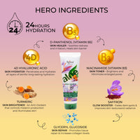 Raissa 4D Hyaluronic Acid Face Gel, 100g | 100% Pure Aloe Vera | Infused with Saffron, Turmeric Extracts, Niacinamide & D-Panthenol | Brightening & Glow | 24H Hydration | All Skin Types
