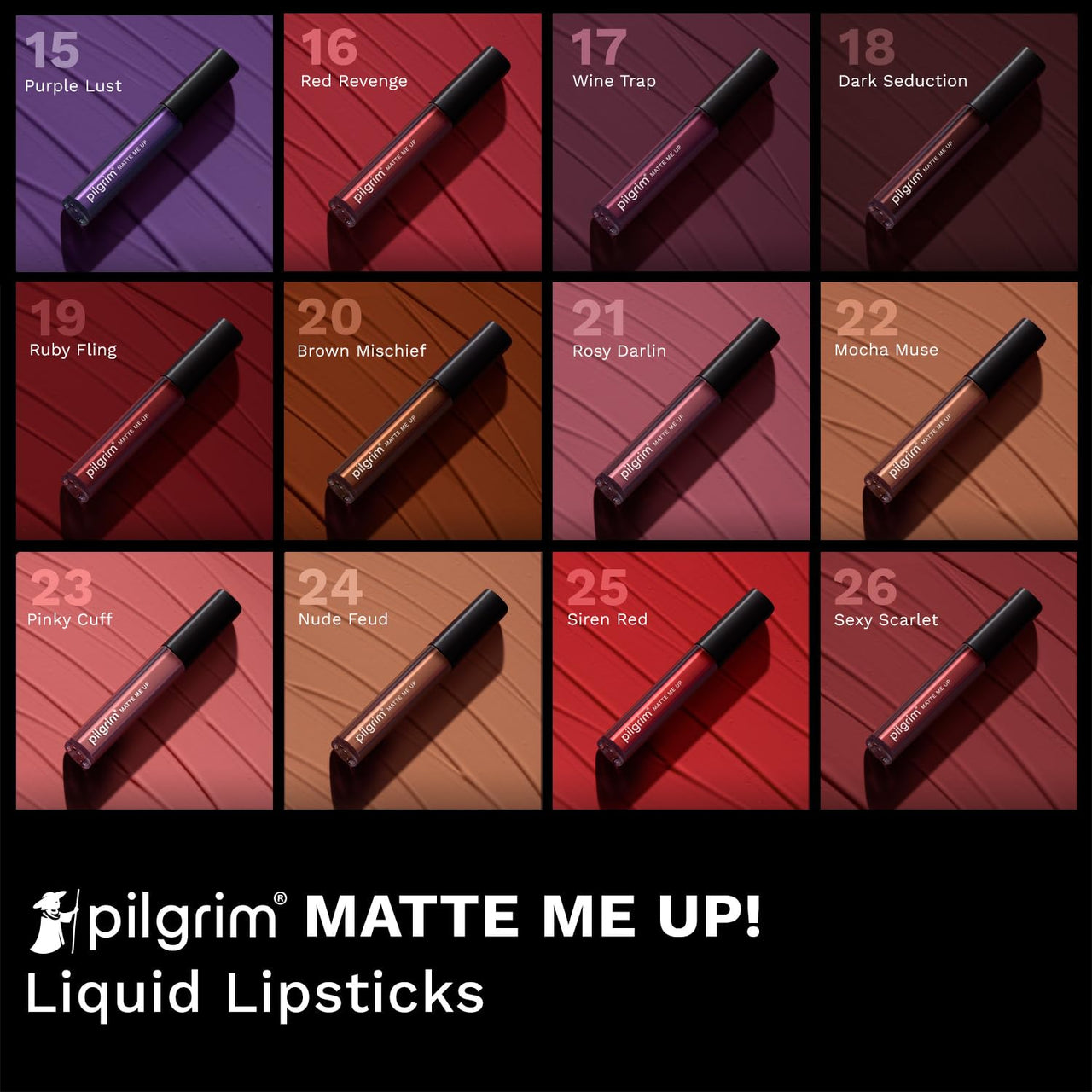 Pilgrim Liquid Matte Lipstick - Pink Cuff | Lipstick for Women with Hyaluronic Acid & Spanish Squalane | Transferproof, Long Lasting & Non Drying with Hydrating Ingredients 3gms