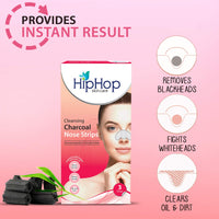 HipHop Skin Care Cleansing Charcoal Nose Strips (6 Strips) & HipHop Skincare Cleansing Charcoal Nose Strips for Women - Blackhead Remover & Pore Cleanser (3 Strips)
