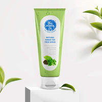The Moms Co. Natural Green Tea Face Scrub I Control Acne & Gentle Exfoliation l With Tagua Nut, Black Sand and Vitamin C l All Skin Types (75 gms)