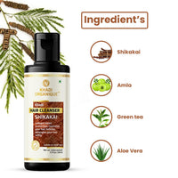 Khadi Organique Shikakai Shampoo/Cleanser Pack Of 2, (420 ML)