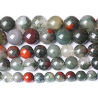 8MM 45PCS Natural Stone African Bloodstone Beads for Jewelry Making DIY Bracelet Energy Crystal Healing Power 8mm