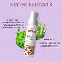Just Herbs Long Stay Non Sticky Makeup Fixer, Setting Spray for Face Makeup with Aloevera and Green Tea 100 ml